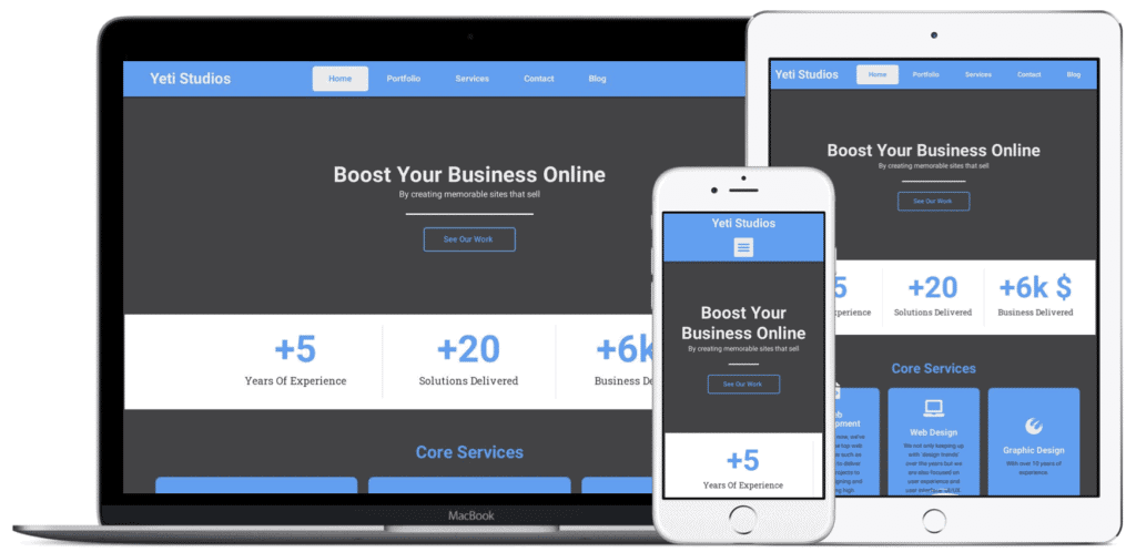 Professional Website Service 2 Yeti Studios