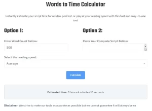 Words To Time Calculator